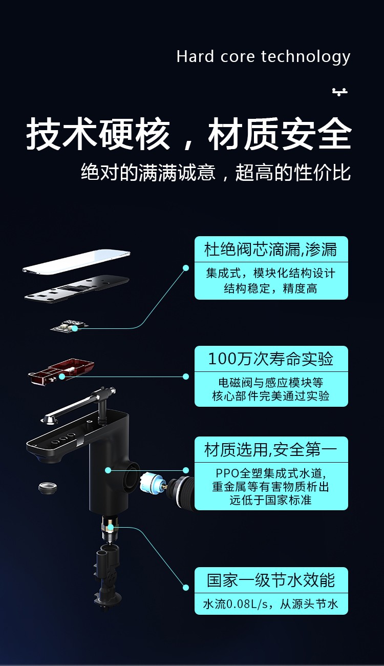 潔博利感應水龍頭